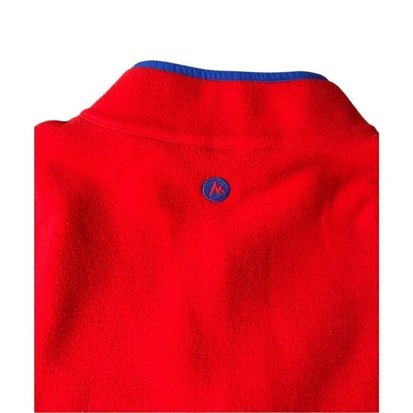 Marmot Men’s Rocklin 1/2-Zip Fleece Jacket Pullover size XXL Blue Red - Picture 11 of 12